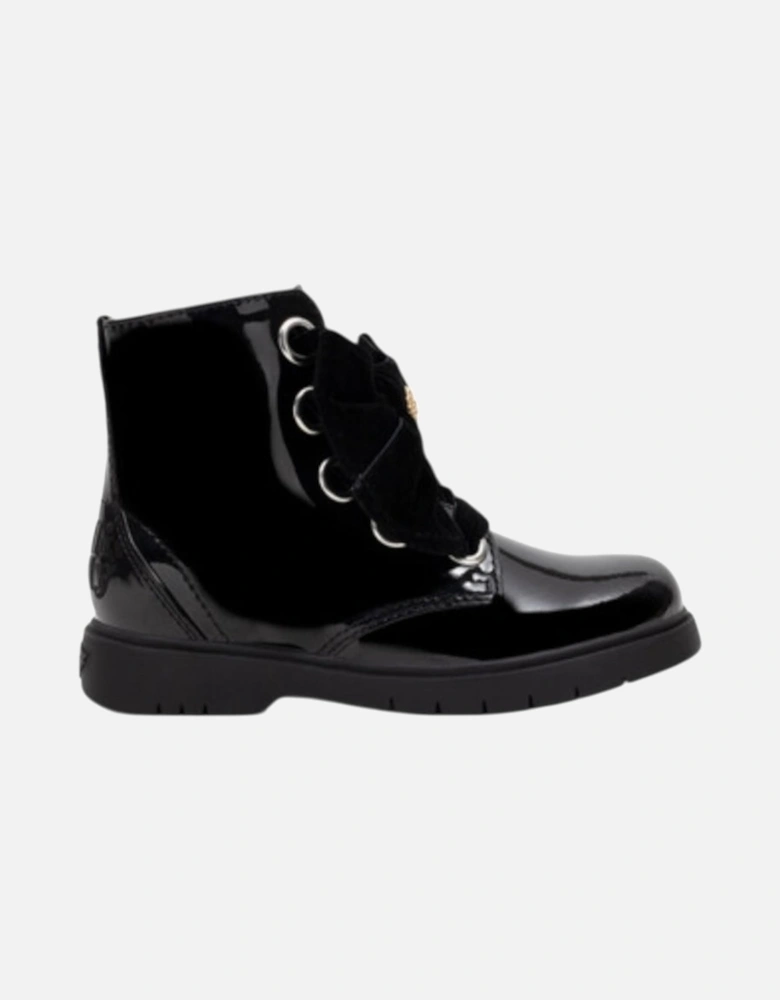 Girls Black Patent ‘Fior’ Boots