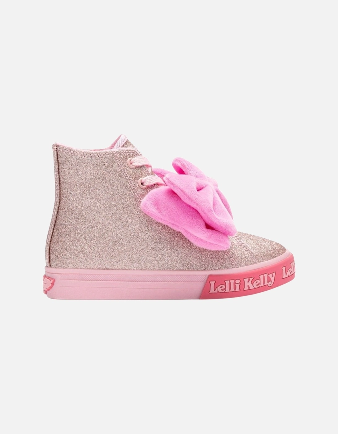 Girls Pink Bow ‘Rue’ Hi-Top Trainers, 6 of 5