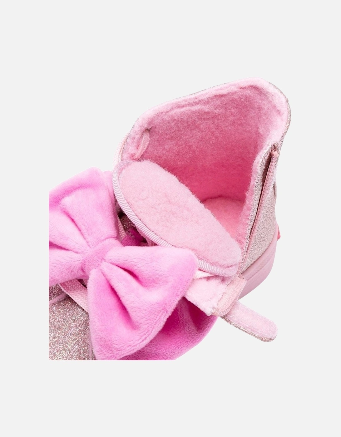 Girls Pink Bow ‘Rue’ Hi-Top Trainers