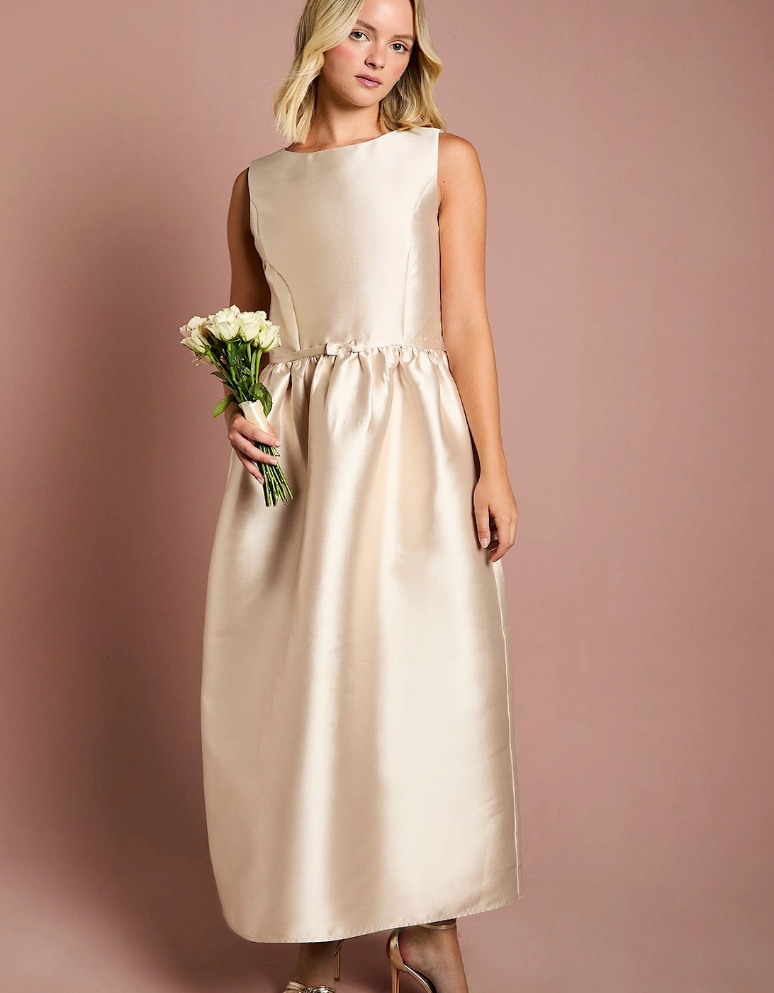 Teen Mini Bow Printed Bridesmaid Dress, 2 of 1
