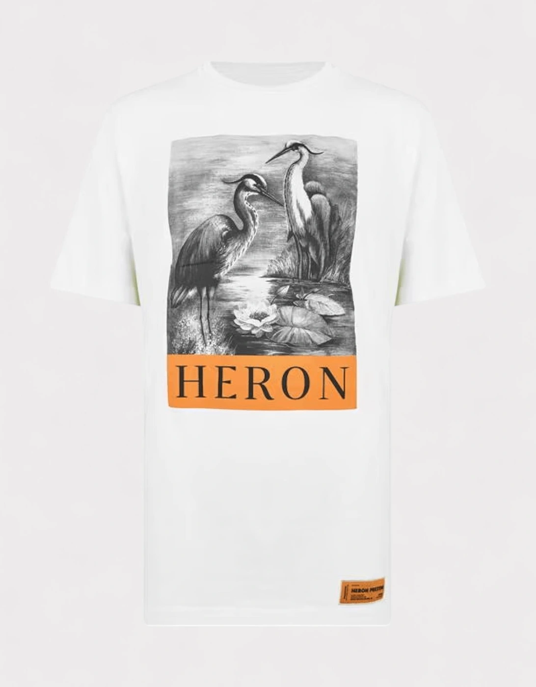 Heron Print T Shirt White, 6 of 5