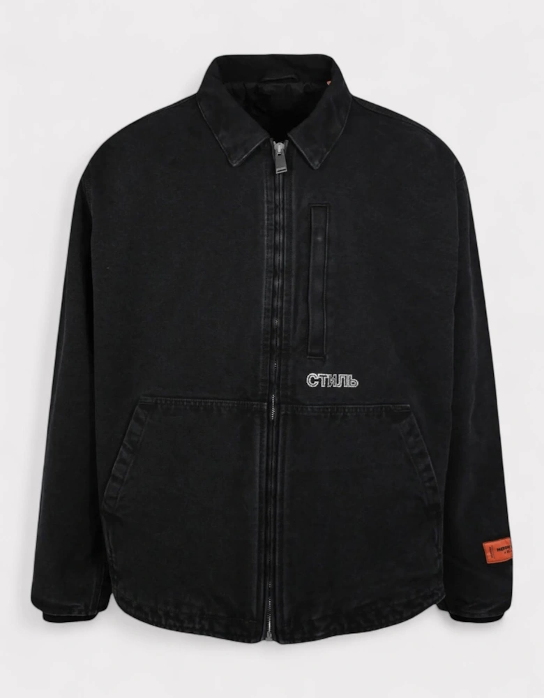 CTNMB Logo Canvas Padded Jacket Black