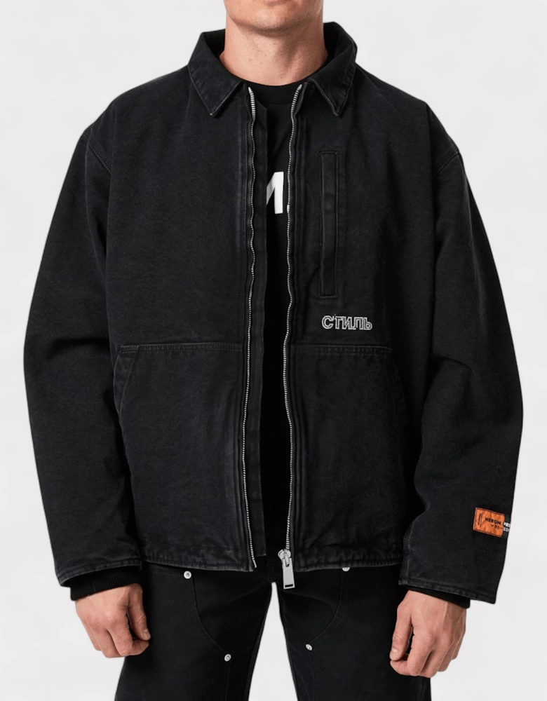 CTNMB Logo Canvas Padded Jacket Black
