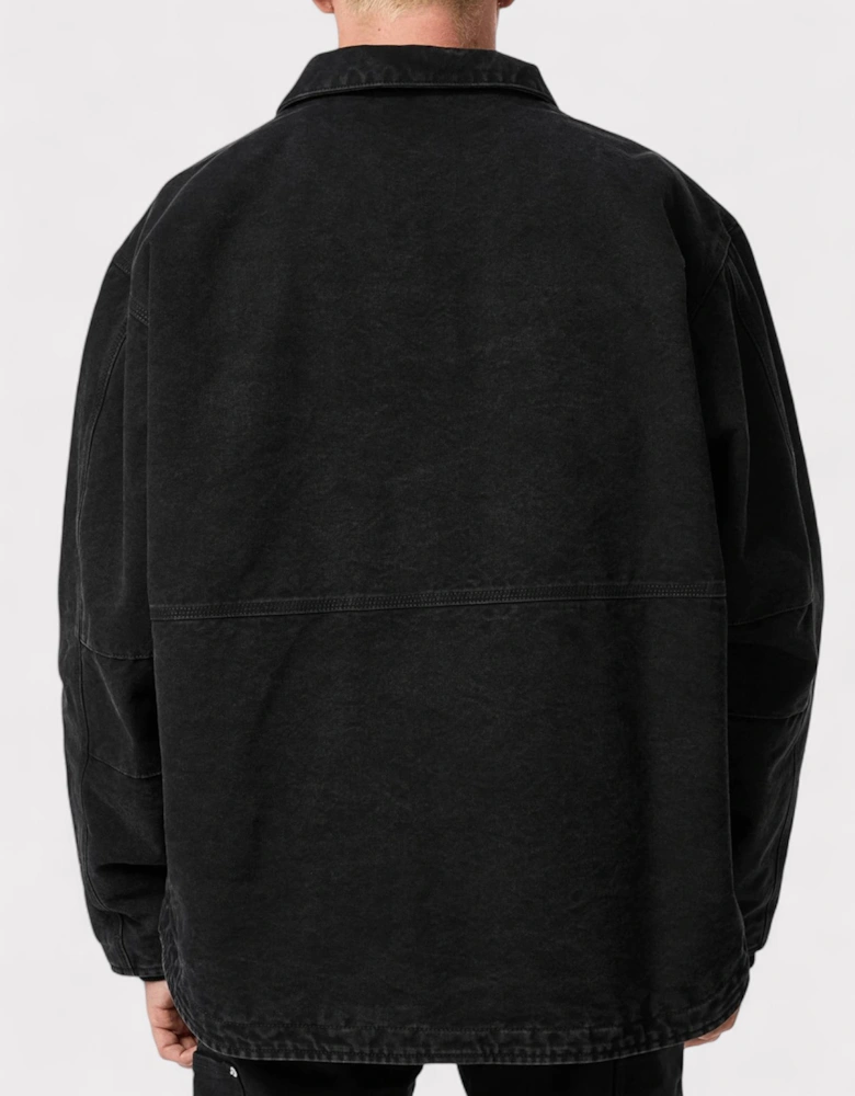 CTNMB Logo Canvas Padded Jacket Black