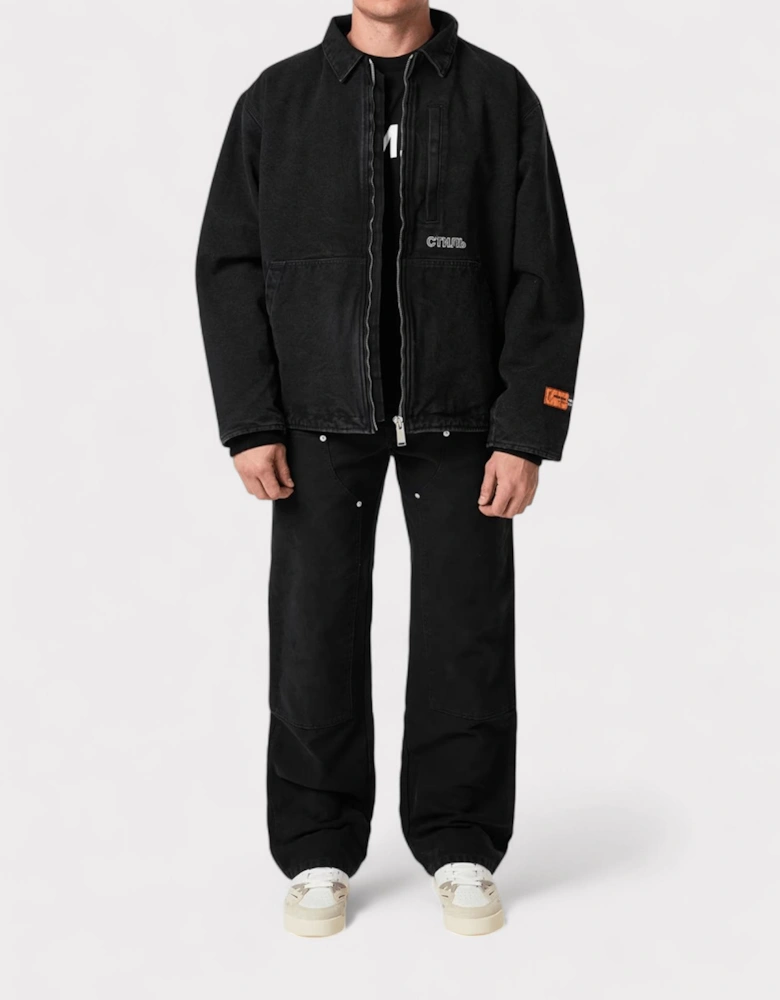 CTNMB Logo Canvas Padded Jacket Black