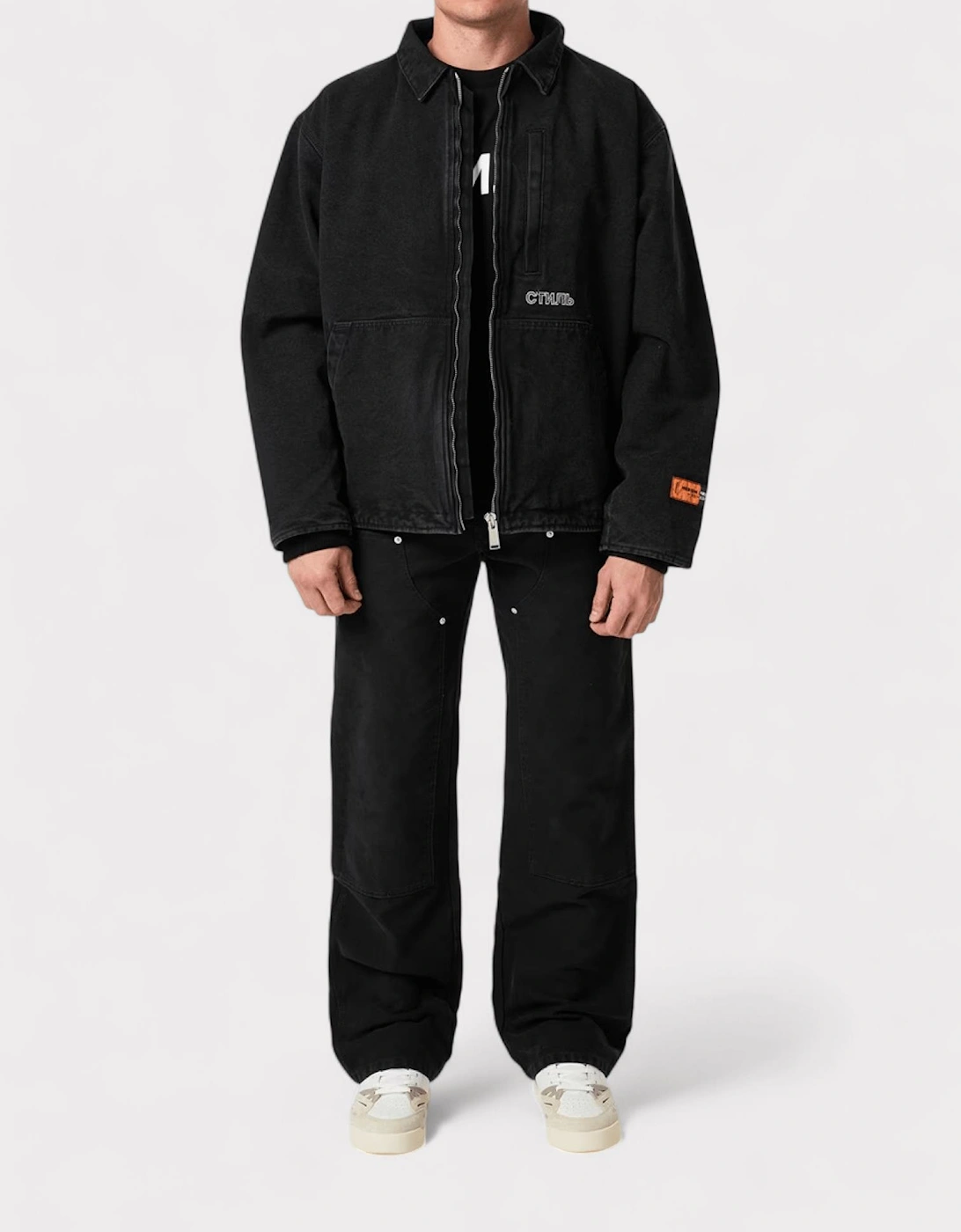 CTNMB Logo Canvas Padded Jacket Black