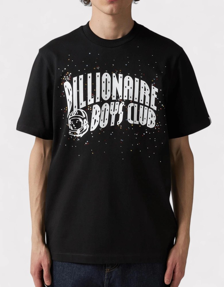 Embellished Arch Logo T-Shirt Black