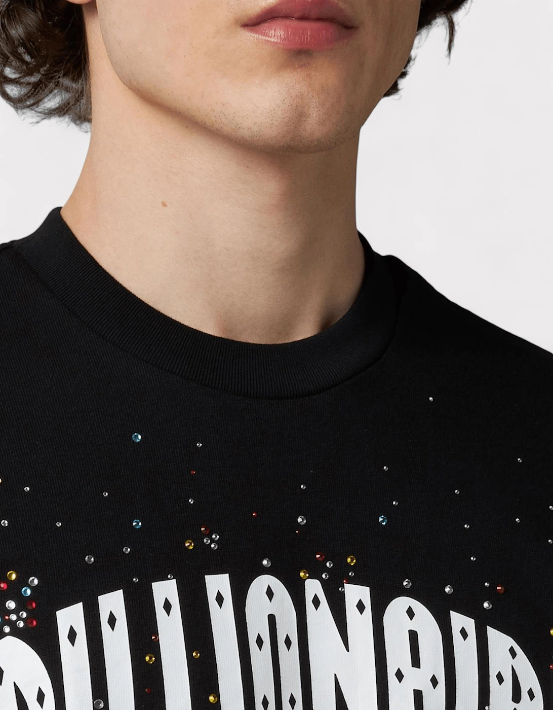 Embellished Arch Logo T-Shirt Black