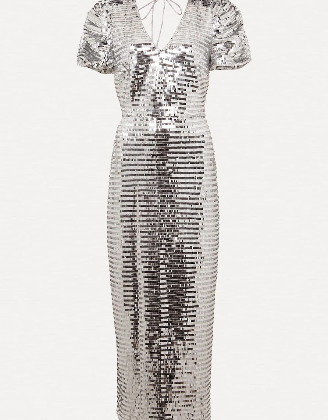 Novalie Silver Sequin Midaxi Dress
