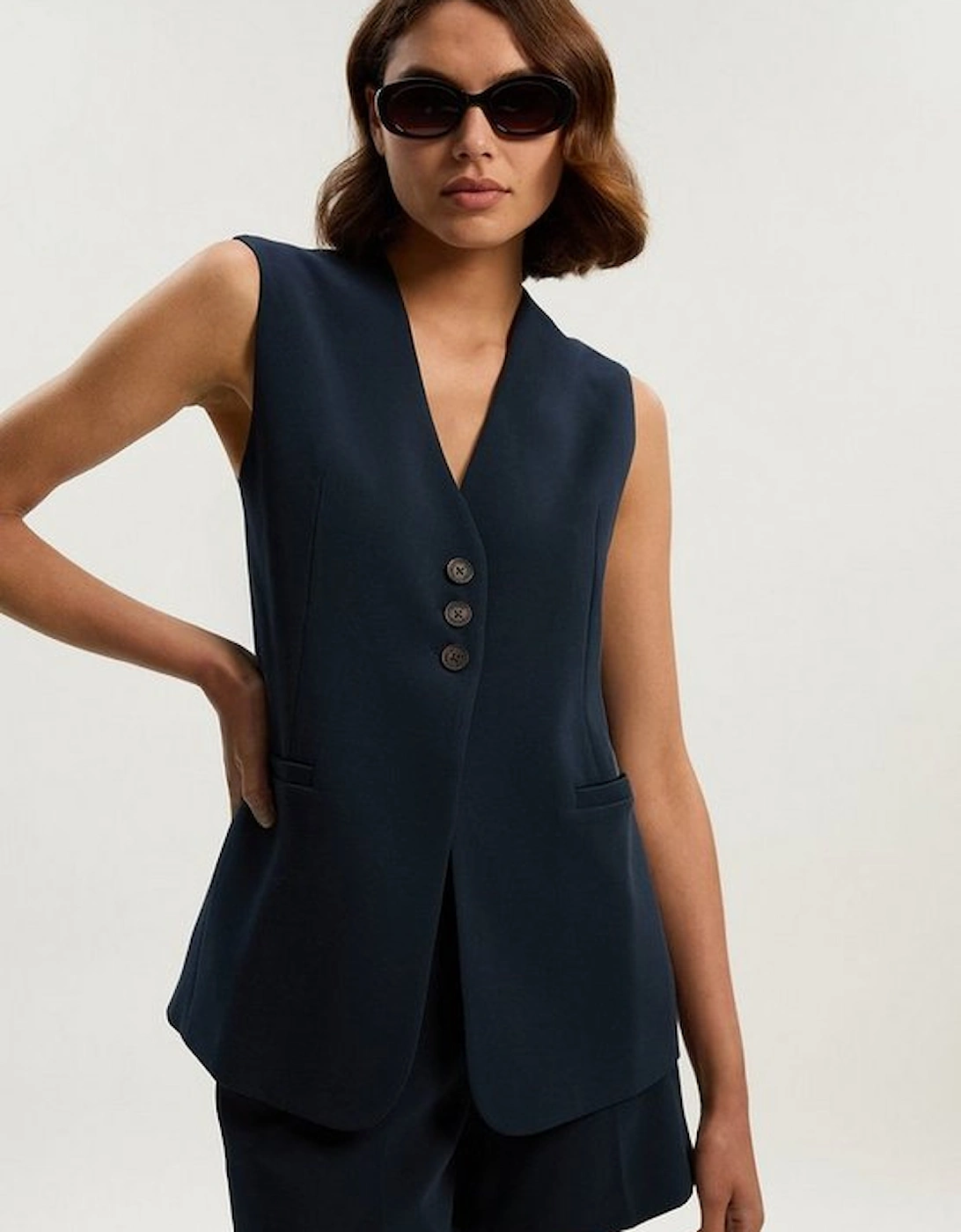 Compact Essential Tailored Waistcoat, 2 of 1