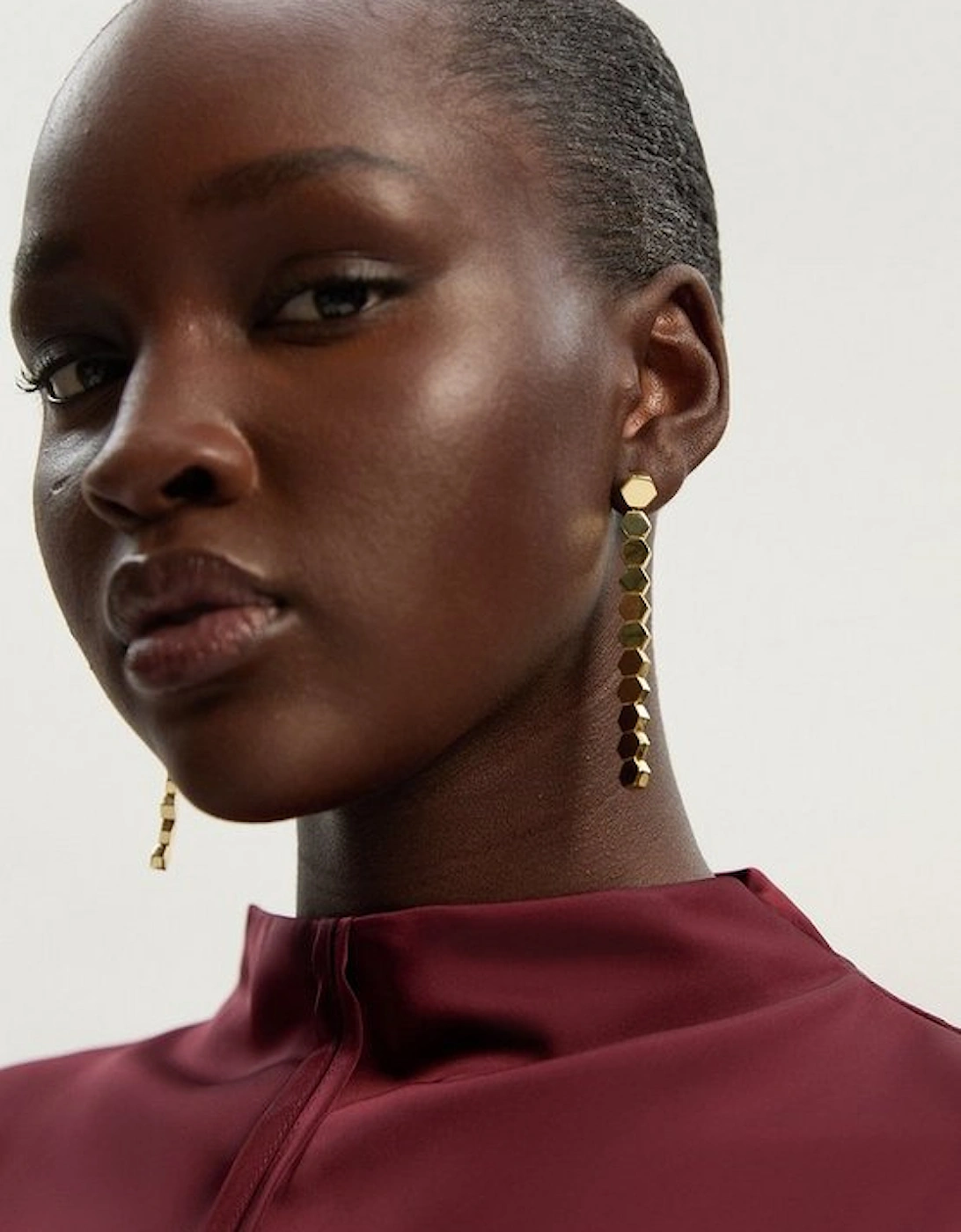 14kt Gold Plated Mosaic Drop Earrings, 2 of 1