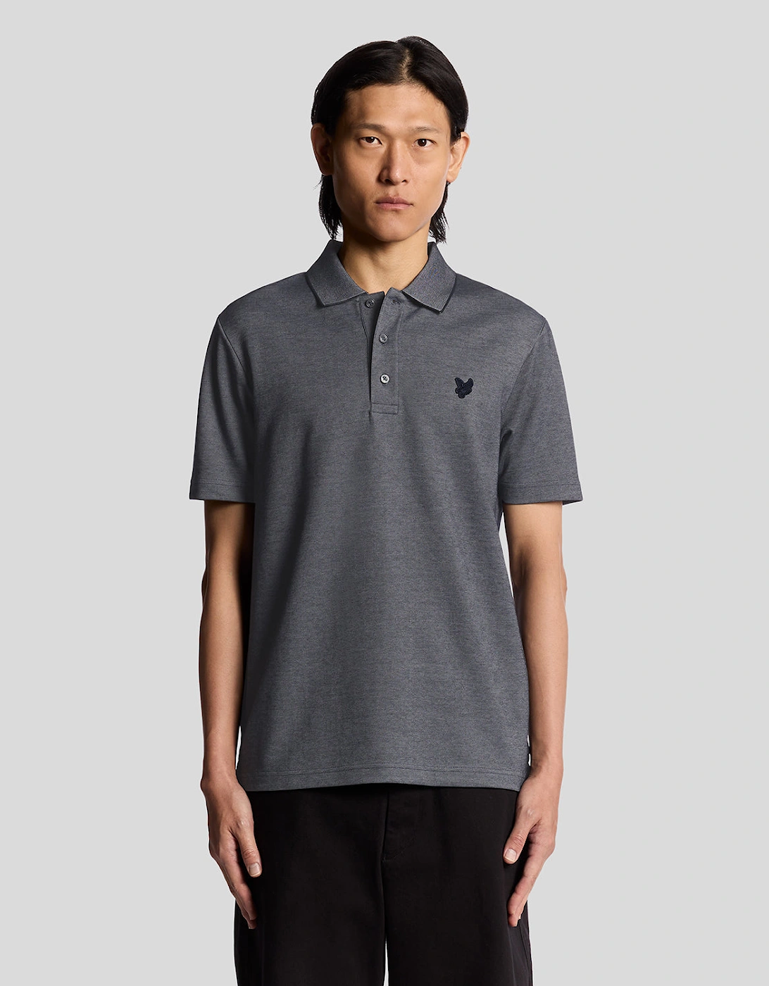 Lyle & Scott Pique Interlock Polo Shirt - X973 Chambray Blue, 2 of 1