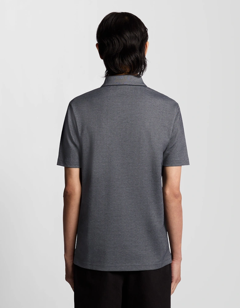 Lyle & Scott Pique Interlock Polo Shirt - X973 Chambray Blue