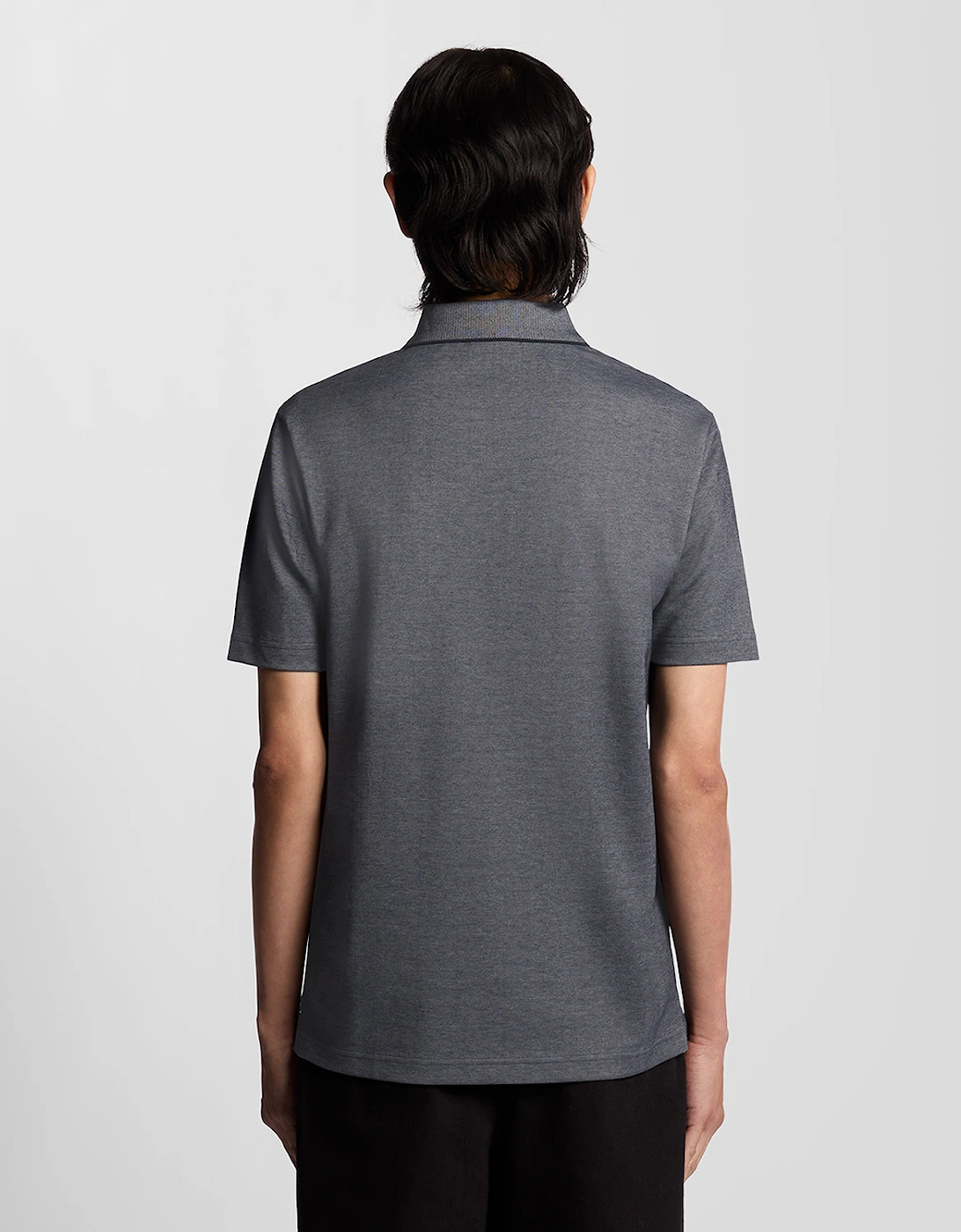 Lyle & Scott Pique Interlock Polo Shirt - X973 Chambray Blue