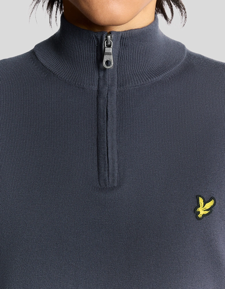 Lyle & Scott Cotton Merino Mens Quarter Zip Jumper - X854 Graystone