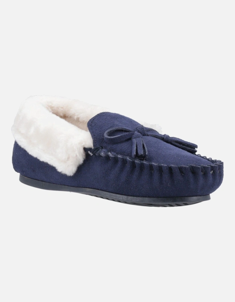 Agnes Suede Women's Navy Slippers