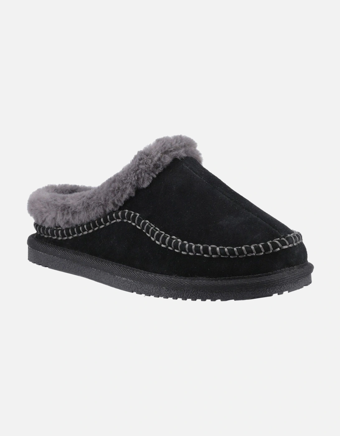 Anika Suede Women's Black Slippers, 6 of 5