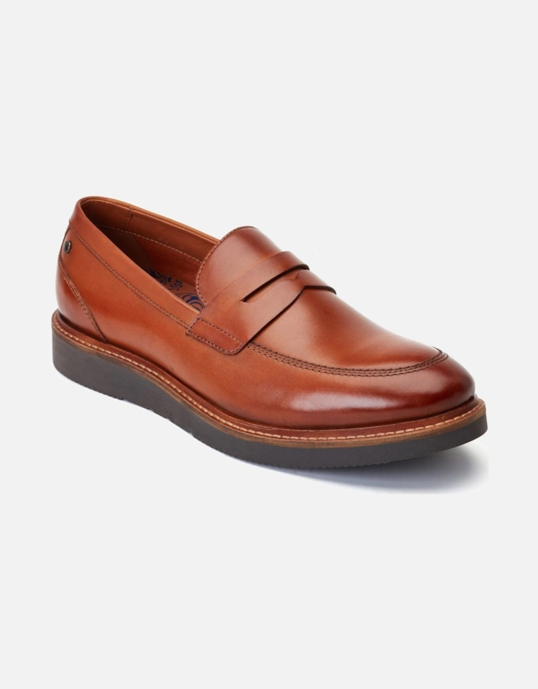London Sid Leather Men's Tan Loafers