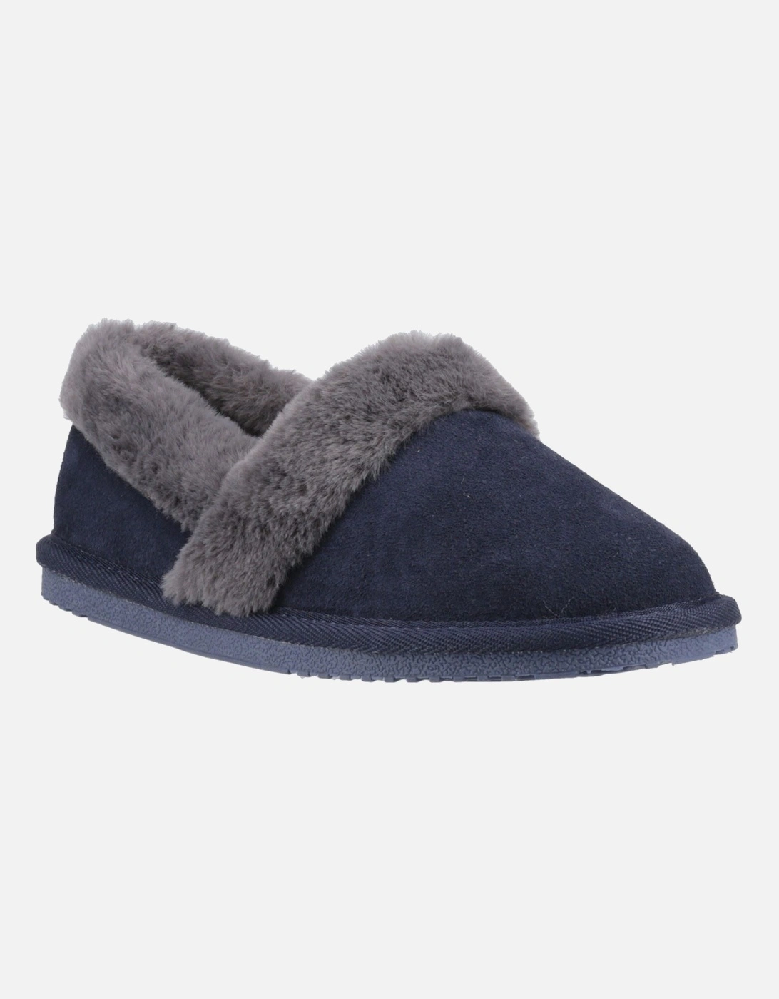 Ariel Suede Women's Navy Slippers, 6 of 5