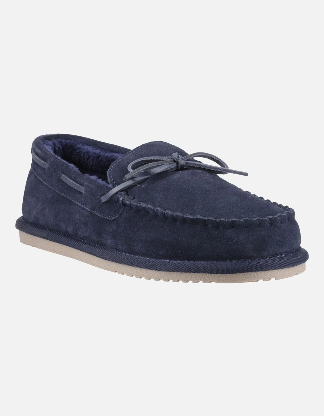 Abraham Suede Men's Navy Slippers, 6 of 5