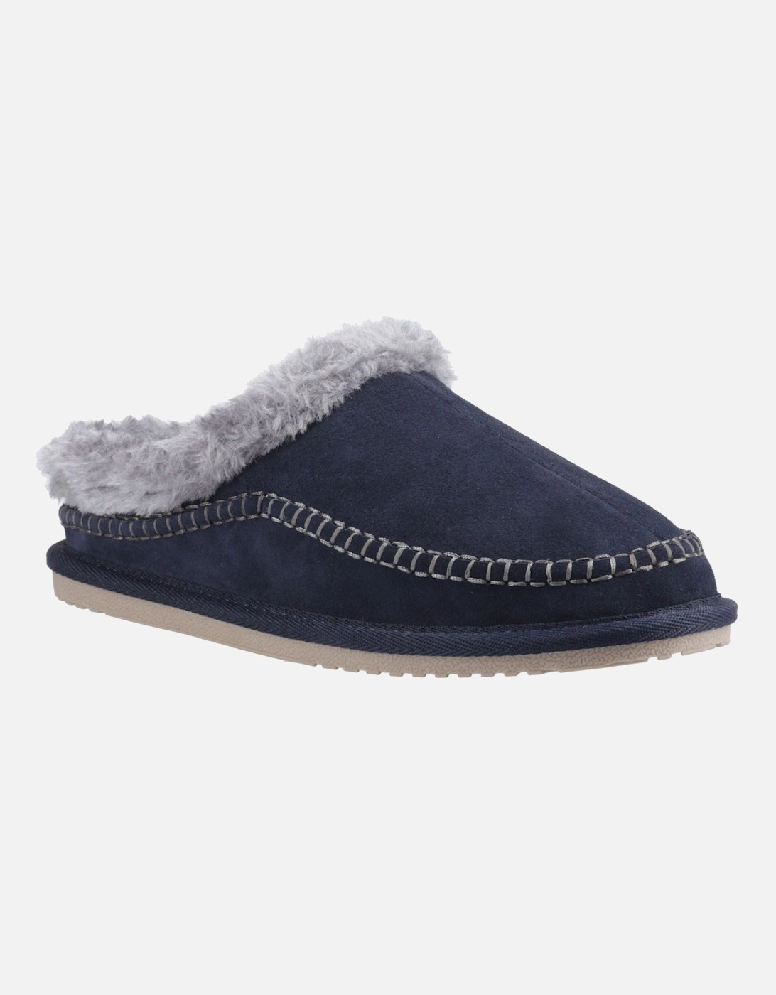 Atticus Suede Men's Navy Slippers, 6 of 5