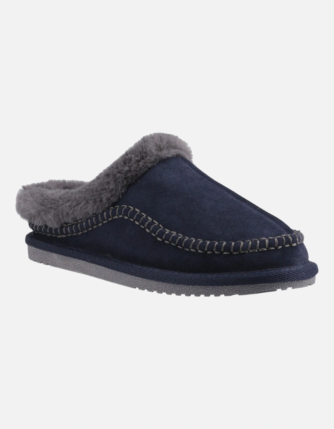Anika Suede Women's Navy Slippers, 6 of 5