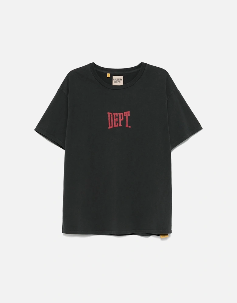 Dept Gym Red Logo T-Shirt in Vintage Black