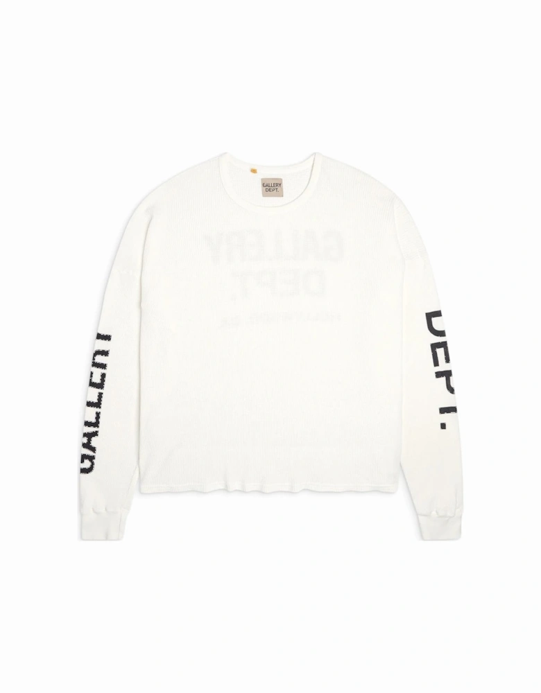 Long Sleeve Thermal T-Shirt in Cream