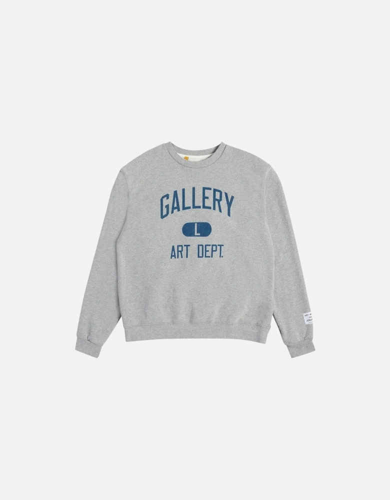 Art Dept Crew Neck Sweatshirt in Heather Grey