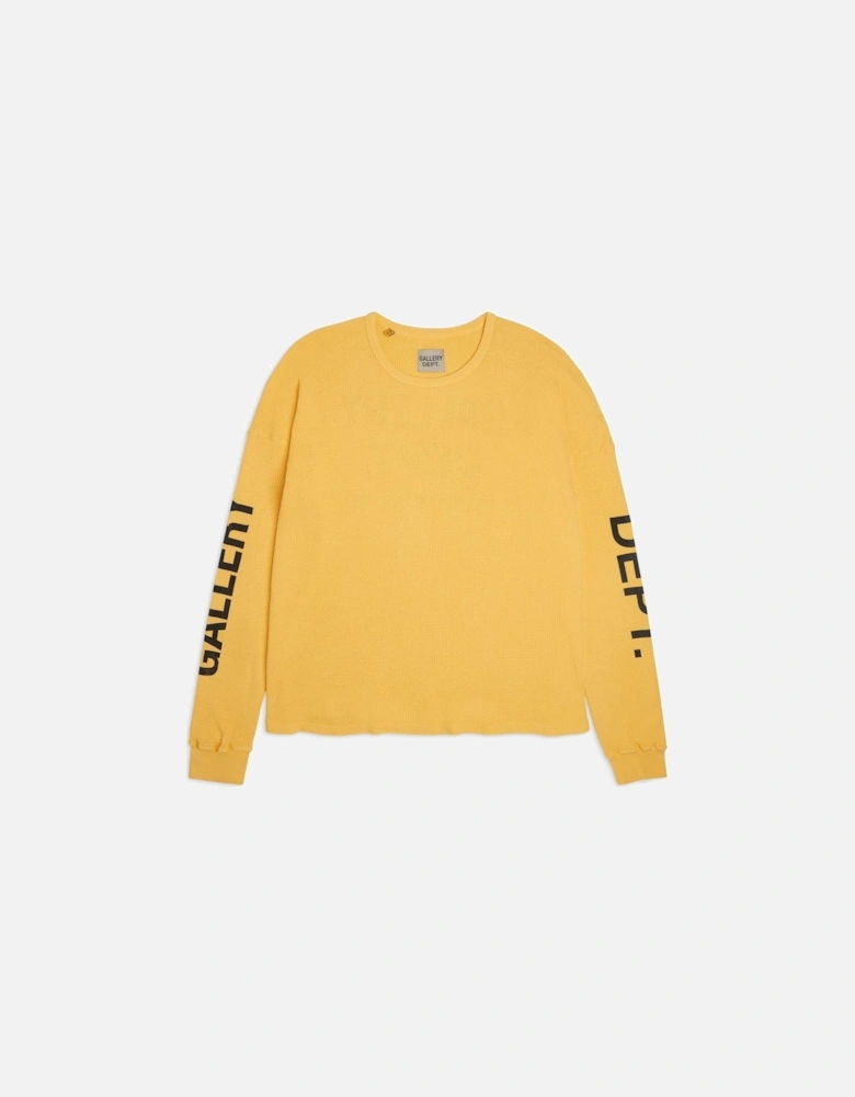 Long Sleeve Thermal T-Shirt in Yellow