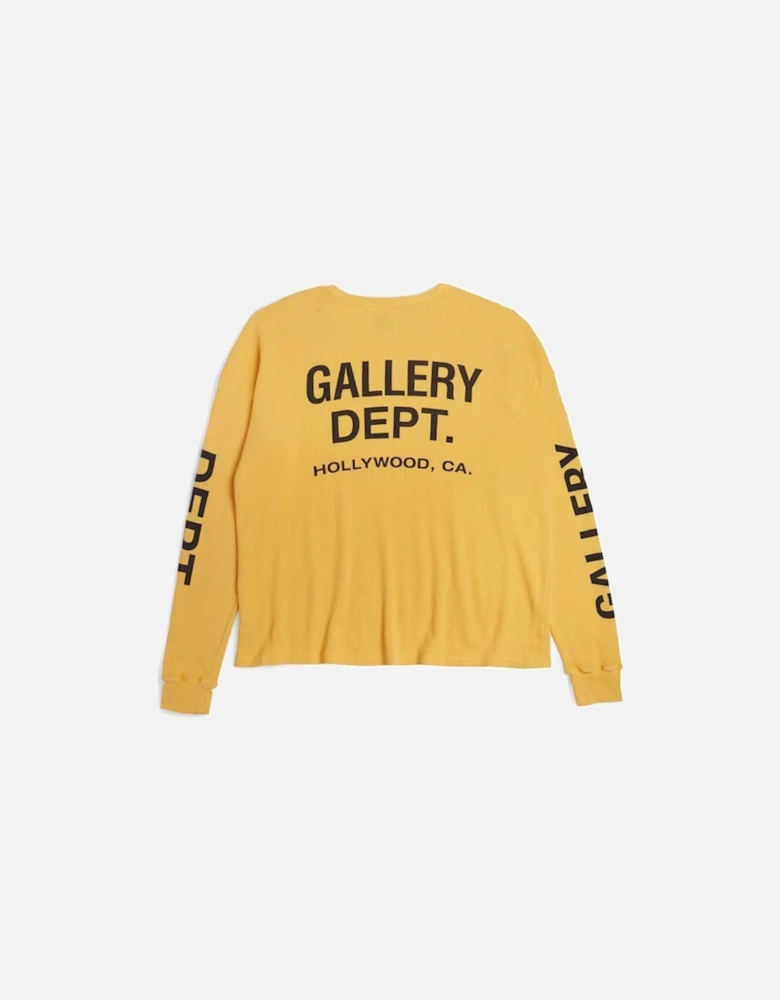 Long Sleeve Thermal T-Shirt in Yellow