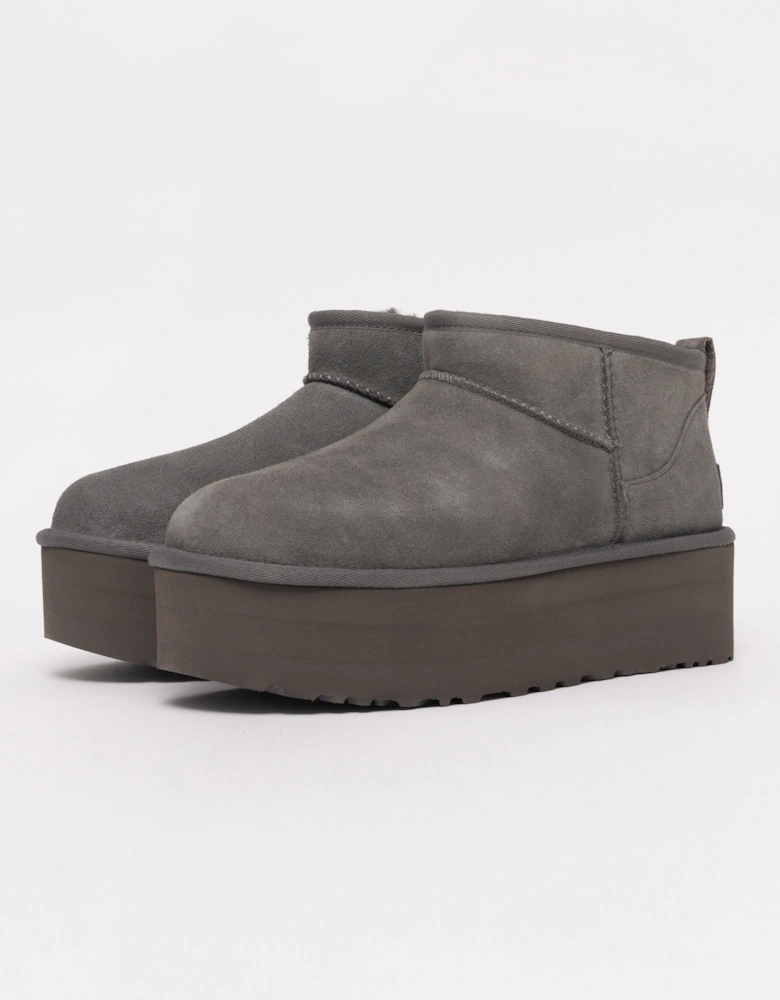 Classic Ultra Mini Womens Platform Boot - Charcoal