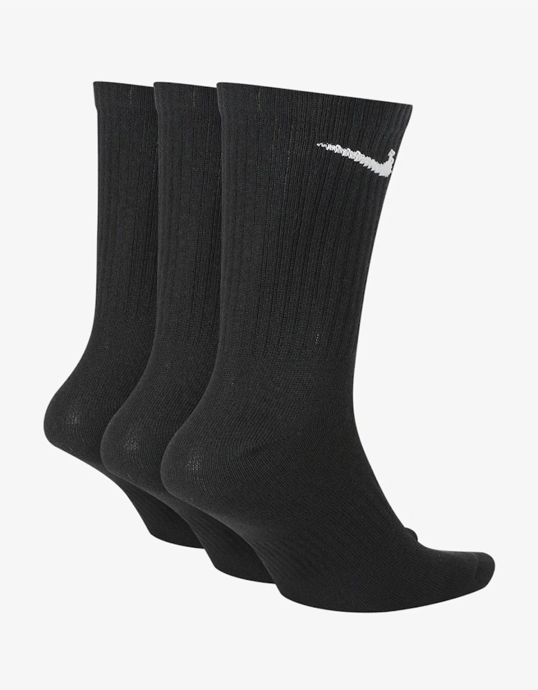 Everyday Black Socks Lightweight Dri Fit Crew Sports Socks