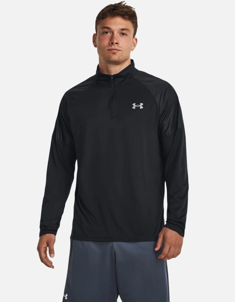 Tech Grid 1/4 Zip Top