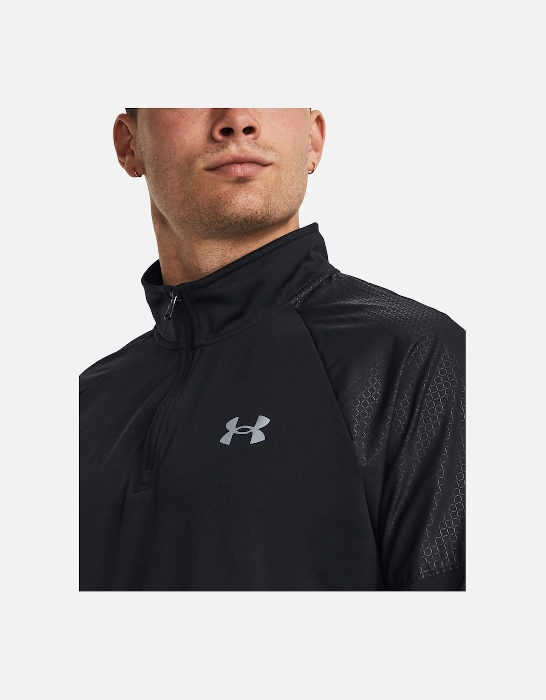 Tech Grid 1/4 Zip Top