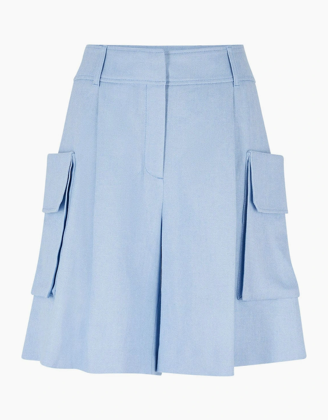 Hugo Boss Women's Taeva Linen Blend Cargo Shorts - Blue - Size: 8