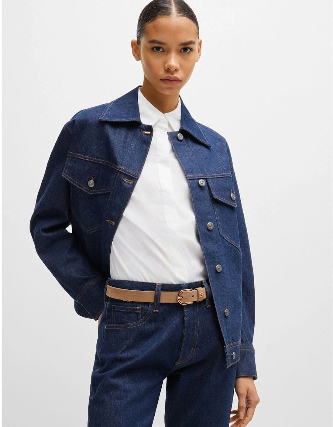 Double B Monogram Suede Belt