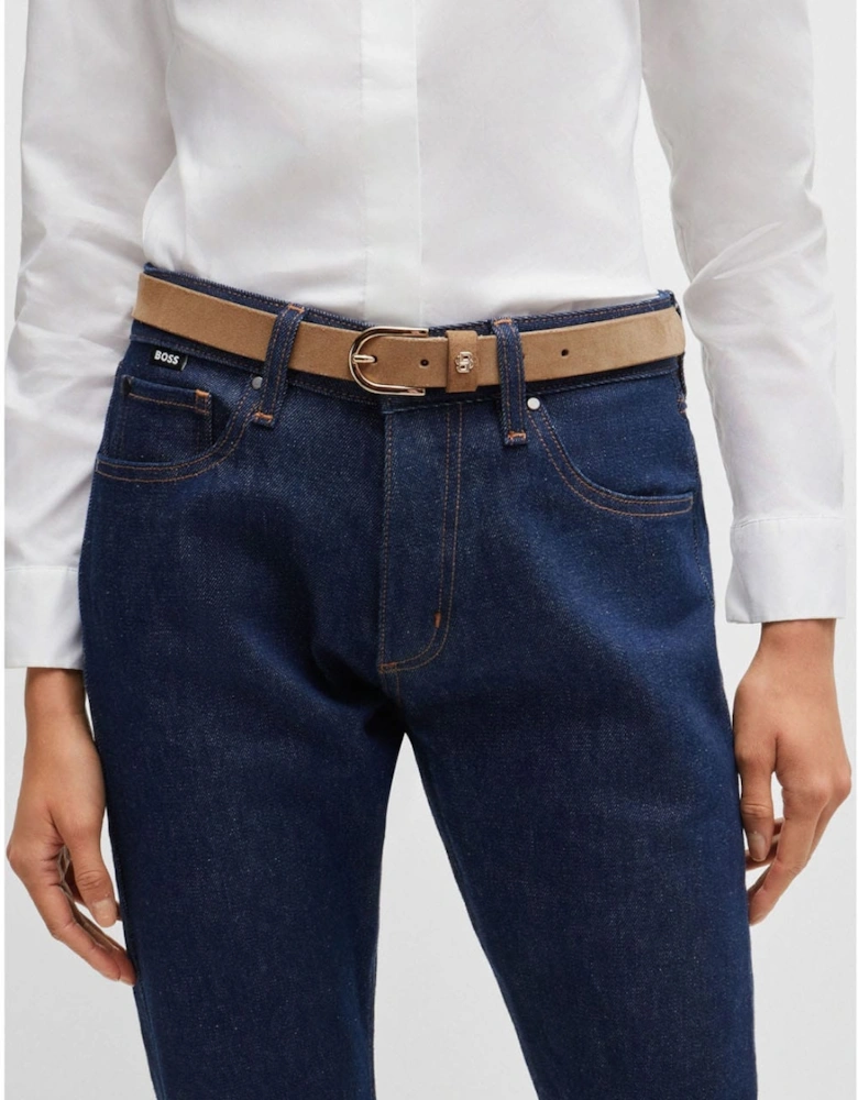 Double B Monogram Suede Belt