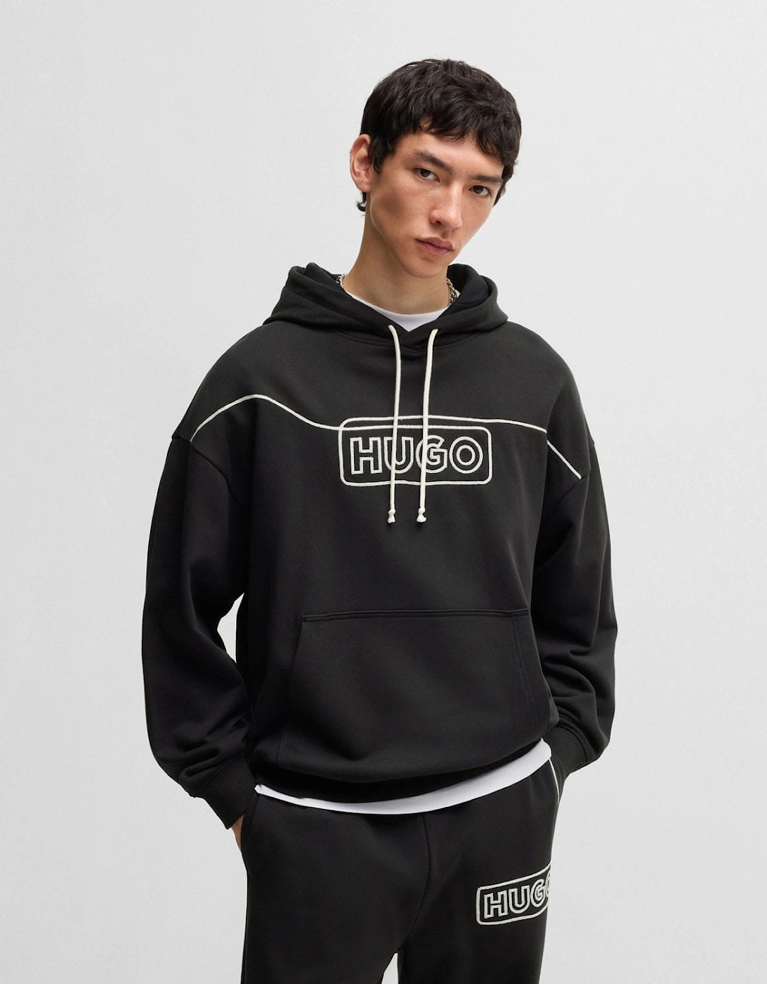 Noiderhood Chain Stitch Logo Hoodie, 6 of 5