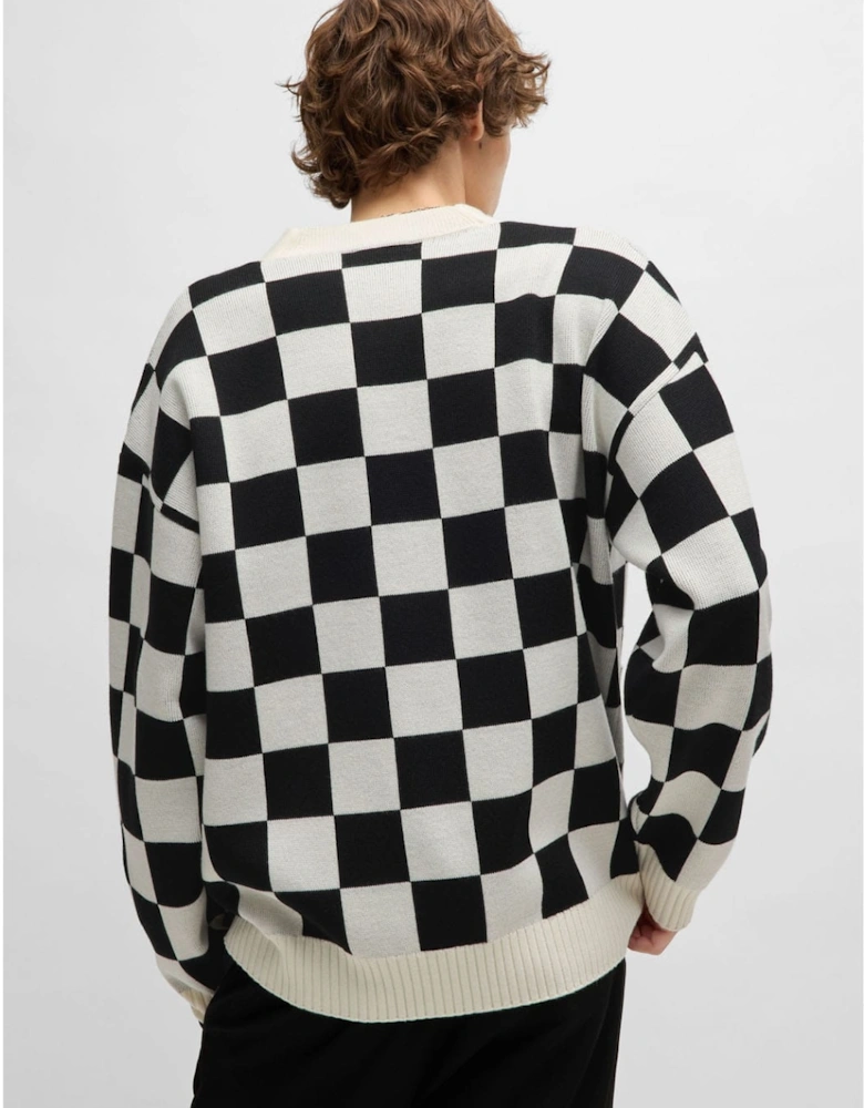 Skeeches Checked Pattern Cardigan