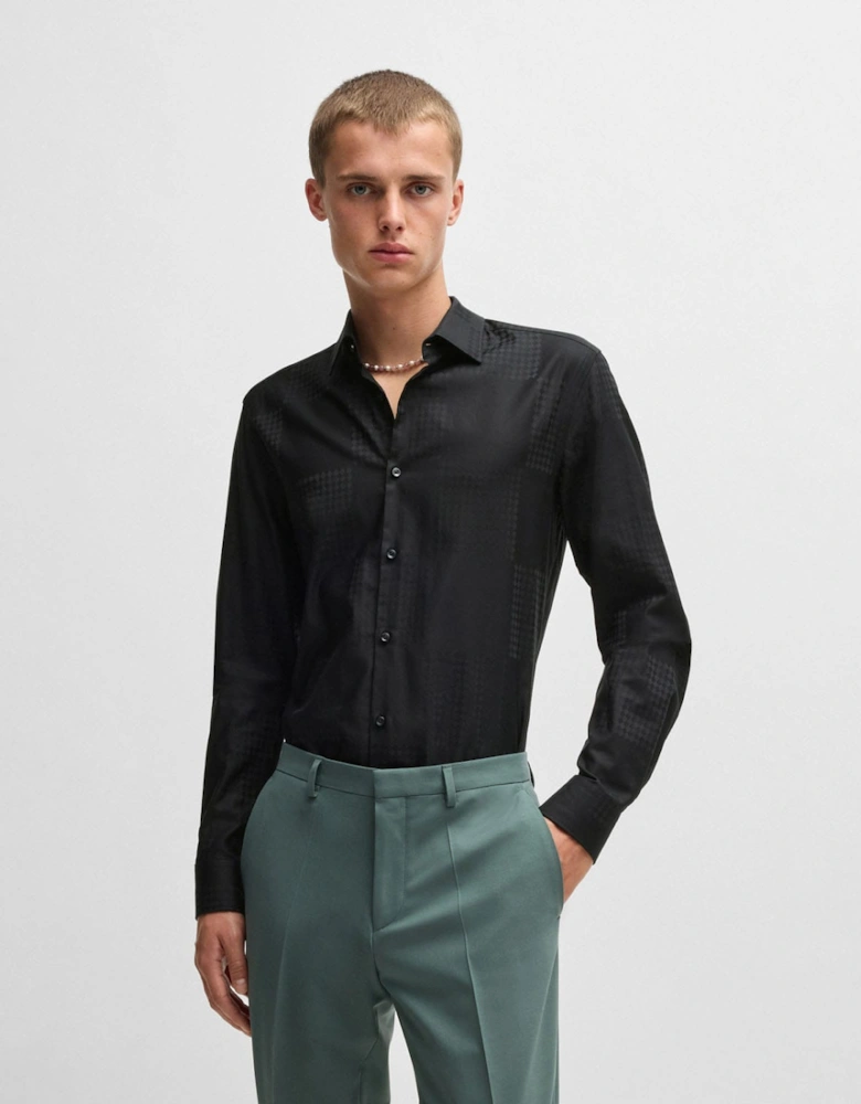Kenno Checkerboard Print Shirt