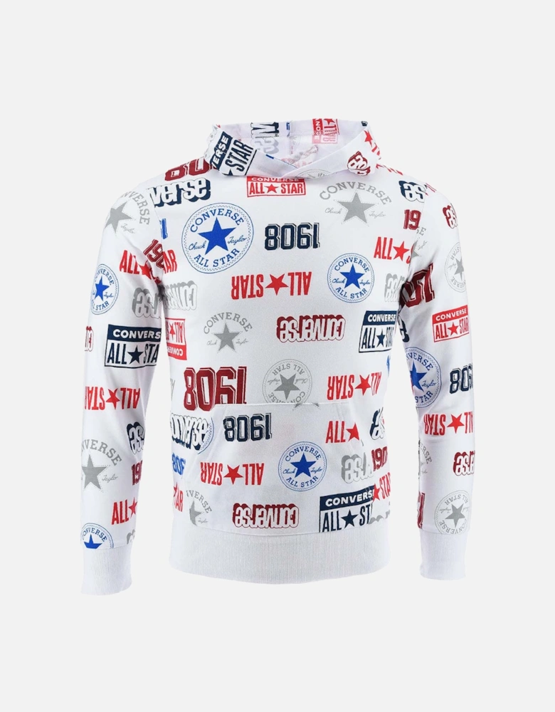 Juniors Logo Allover Print Hoodie