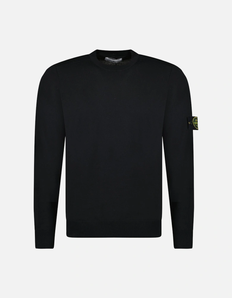 Pure Light Wool Crewneck in Black