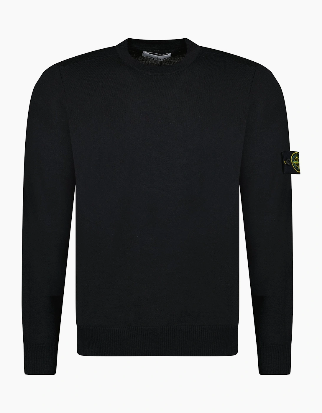 Stone Island Men's Black Pure Light Wool Crewneck In - Size: 44