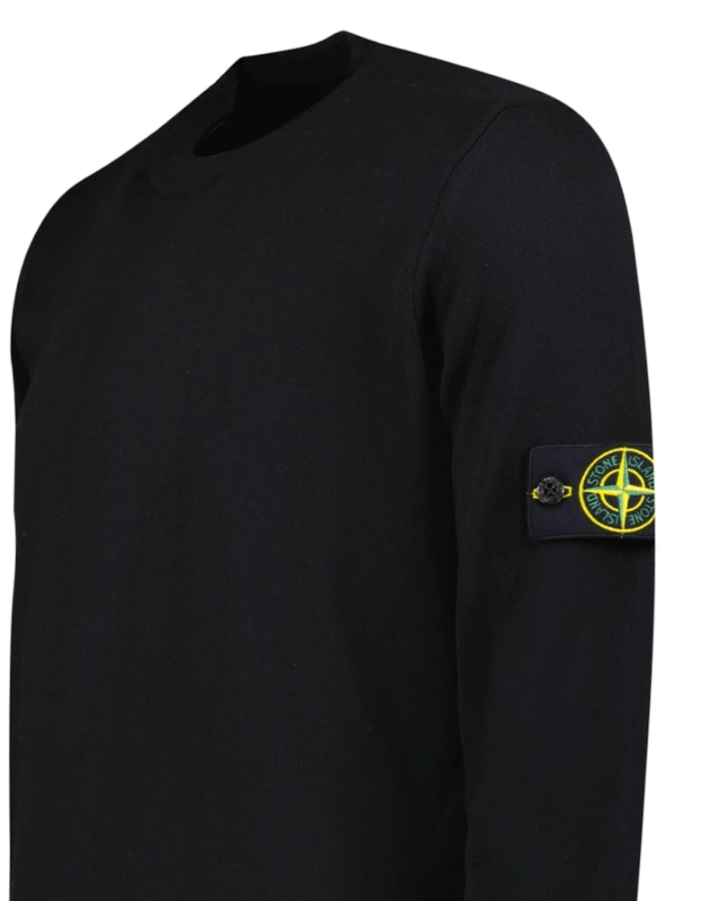 Pure Light Wool Crewneck in Black