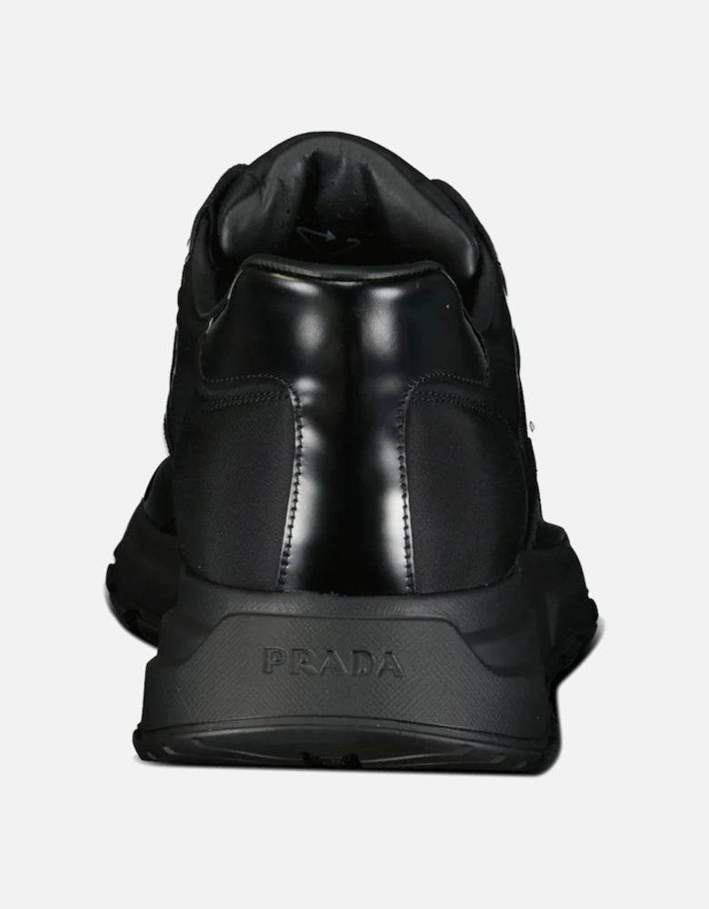 Prax 01 Triangle Logo Leather Trainers Black