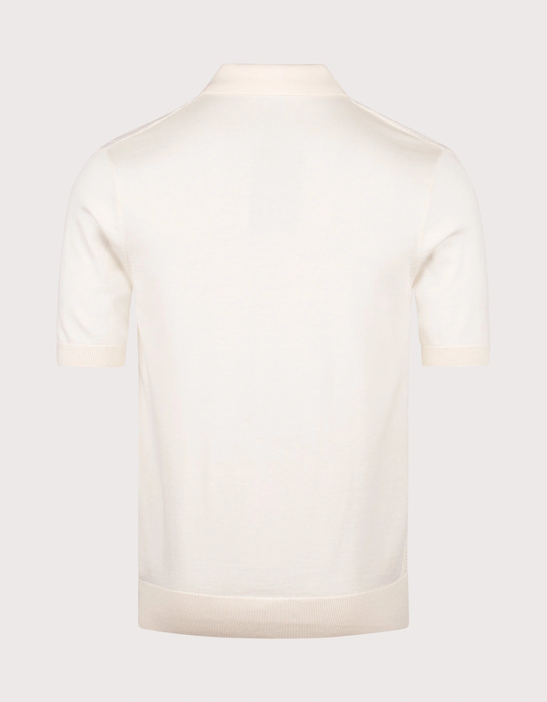 Textured Cable Knit Polo Shirt