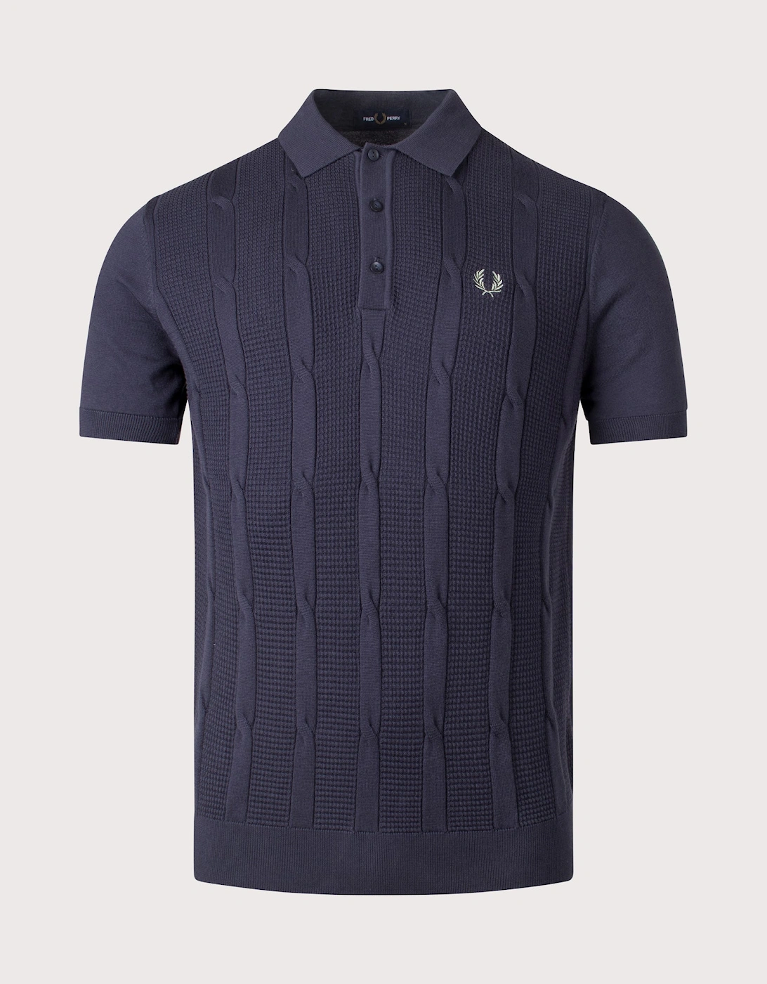 Textured Cable Knit Polo Shirt, 4 of 3