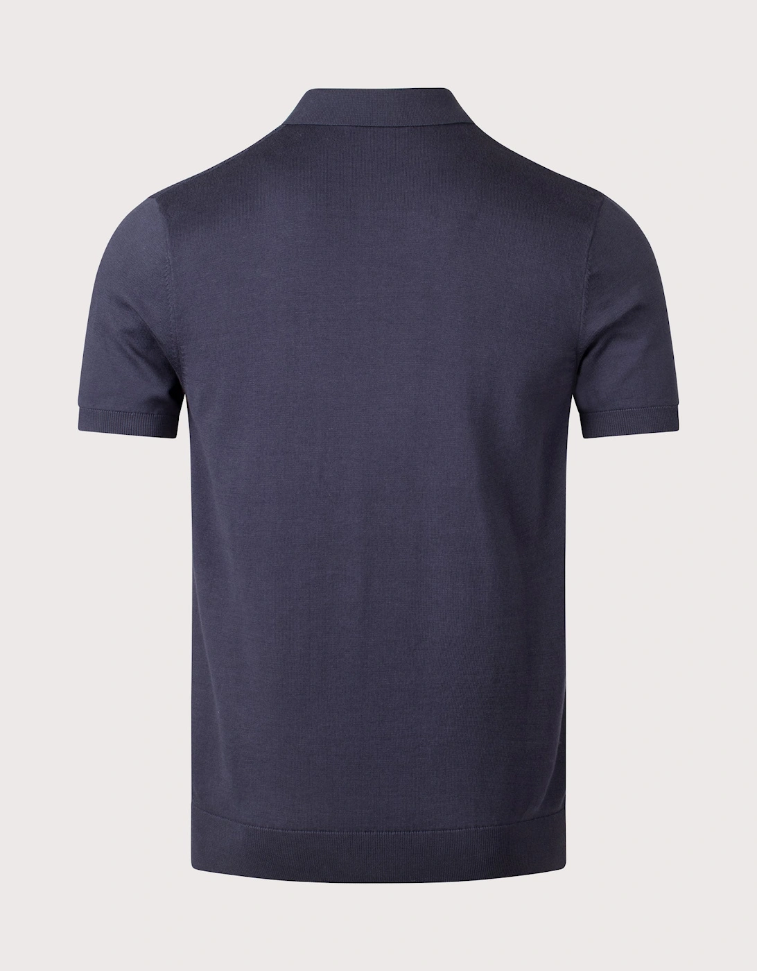 Textured Cable Knit Polo Shirt