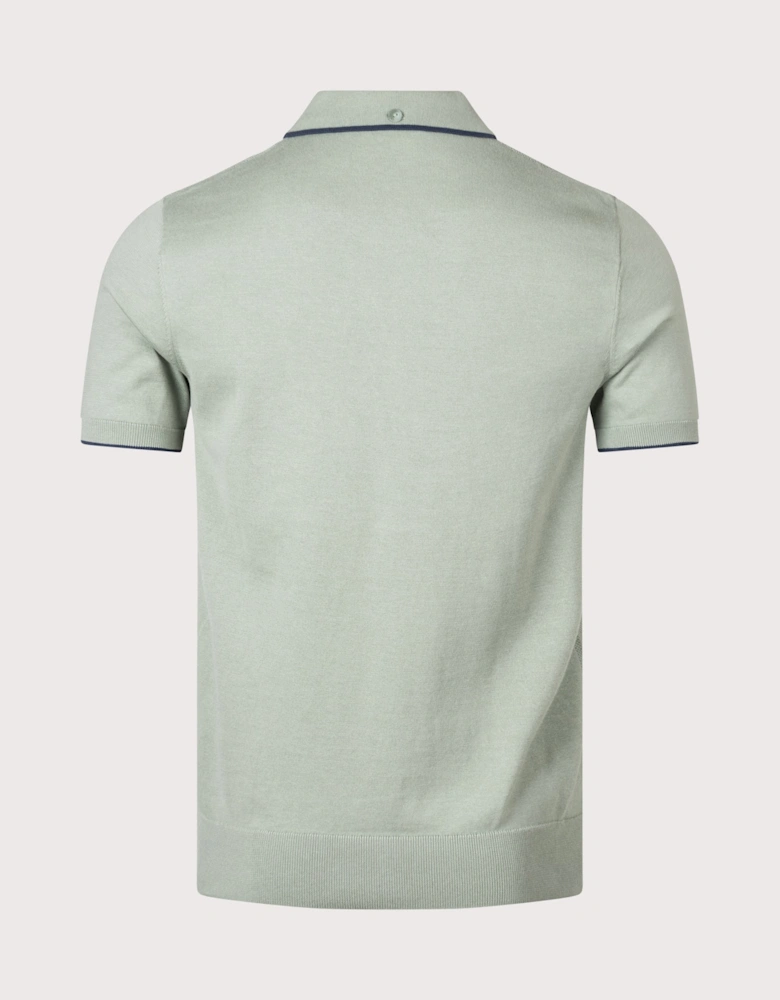 Pique Stitch Knitted Polo Shirt